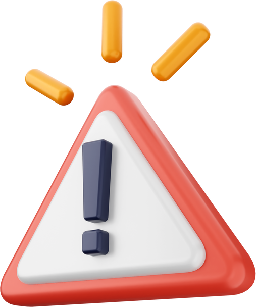 3d caution icon